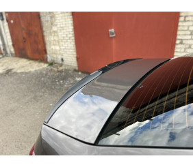 Спойлер LIP (Sunplex, чорний) (118,5см *5,5см) для Peugeot 301 2012- рр