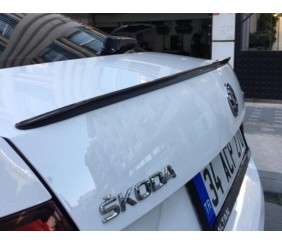 Спойлер LIP (Sunplex, чорний) (115,4см *6см) для Skoda Octavia III A7 2013-2019 рр