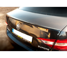Спойлер LIP (Sunplex, чорний) (119,2см* 7,3см) для Skoda Superb 2015-2024 рр