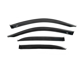 Вітровики з хромованим молдингом (4 шт, HIC) для Mercedes GLE W167 2018- рр