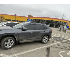 Вітровики з хромованим молдингом (4 шт, HIC) для Toyota Rav 4 2019- рр