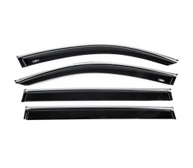 Вітровики з хром молдингом Allspace LWB (4 шт, HIC) для Volkswagen Tiguan 2016-2023 рр