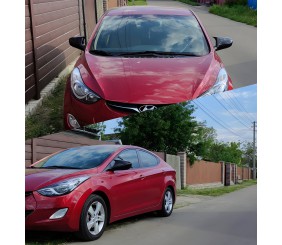 Накладки на дзеркала без вирізу під поворот BMW-style (2 шт) для Hyundai Elantra (MD/UD) 2011-2015 рр