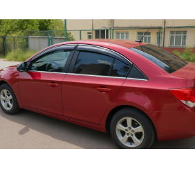 Вітровики з хромованим молдингом SD (4 шт, ABM) для Chevrolet Cruze 2009-2015 рр