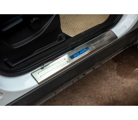Накладки на пороги Libao LED (4 шт, нерж.) для Ford Kuga/Escape 2013-2019 рр