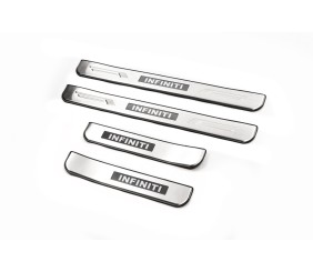 Накладки на пороги Libao (пластик) для Infiniti QX70 2013-2019 рр