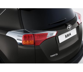 Накладки на задні ліхтарі Libao V1 2013-2016 (2 шт, пласт) для Toyota Rav 4 рр