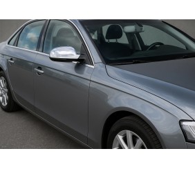 Накладки на дзеркала 2010-2015 (2 шт., нерж.) для Ауди A4 B8 рр