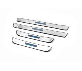 Накладки на пороги Libao LED (4 шт, нерж) для BYD S6 2010-2016 рр