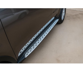 Бокові пороги OEM V1 (2 шт, алюміній) для BYD S6 2010-2016 рр