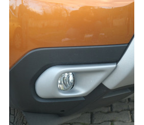 Накладки на протитуманки (ABS, сіра) для Renault Duster 2018-2024 рр