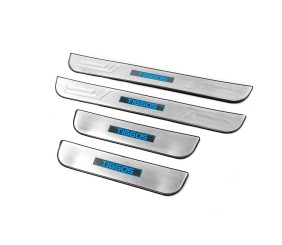 Накладки на пороги Libao LED (4 шт, нерж) для Chery Tiggo 5 2013- рр