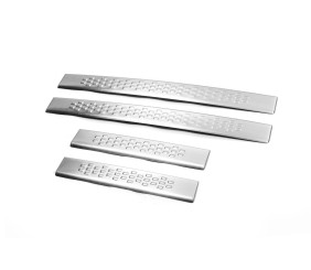 Накладки на пороги Libao (4 шт, нерж) для Geely Emgrand X7 2011- рр