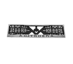 Рамка під номер хром Citroen (1 шт, нержавіюча сталь) для Citroen