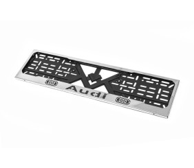 Рамка під номер хром Ауди (1 шт, нержавіюча сталь) для Ауди