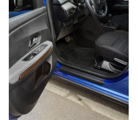 Накладки на дверні пороги EuroCap (4 шт, ABS) для Dacia Sandero 2021- рр