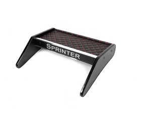 Полиця на панель (Чорна з червоною ниткою) для Mercedes Sprinter W906 2006-2018 рр