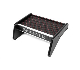 Полиця на панель (1995-2000, Чорна з червоною ниткою) TDI (на панель) для Mercedes Sprinter W901/902/903/904/905 рр