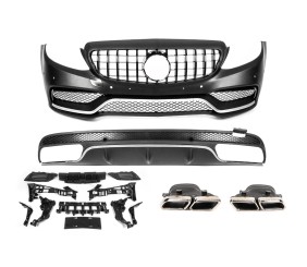 Комплект обвісів з дифузором V1 (AMG C63-designs 2014-2018) для Mercedes C-сlass W205 рр