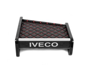 Полиця на панель (Чорна з червоною ниткою) для Iveco Daily 1999-2006 рр