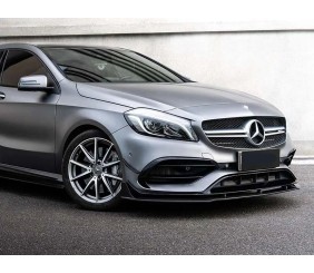 Передня лип накладка (для AMG-Line / A45 AMG HB 2016-2018, чорна) для Mercedes A-сlass W176 рр