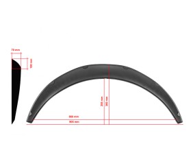 Універсальні накладки на арки UNIV-031 (4 шт, ABS-пластик, чорні)