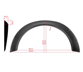 Універсальні накладки на арки UNIV-033 (4 шт, ABS-пластик, чорні)