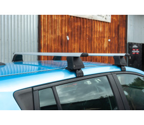 Автобагажник для гладкого даху (хром, пара) для Nissan Leaf 2010-2017 рр
