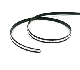 Чорний молдинг із хром смужкою на метраж sal13 (1 метр, 16.5 мм)