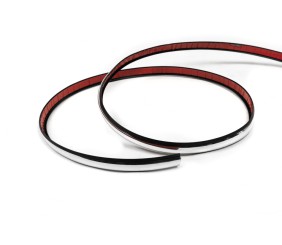 Чорний молдинг із хром смужкою на метраж sal122 (1 метр, 19 мм)