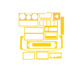 Накладки на панель 1999-2003 (жовтий колір) для Volkswagen T4 Transporter рр