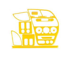 Накладки на панель 1997-2001 (жовтий колір) для Peugeot 306 рр