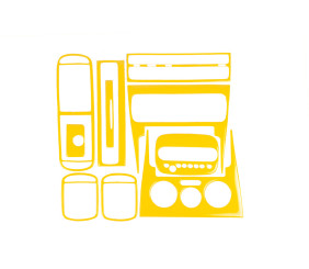 Накладки на панель (жовтий колір) для Seat Toledo 2000-2005 рр