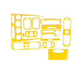 Накладки на панель 2000-2002 (жовтий колір) для Toyota Corolla рр