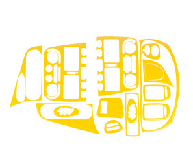 Накладки на панель (жовтий колір) для Fiat Palio 1996-2011 рр