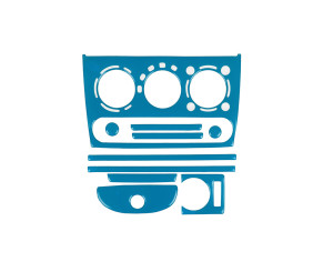 Накладки на панель (синій колір) для Opel Tigra 1994-2001 рр