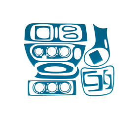 Накладки на панель 1999-2003 (синій колір) для Renault Megane I рр