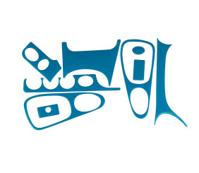 Накладки на панель (синій колір) для Ford Escort 1995-2000 рр