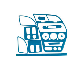 Накладки на панель 1997-2001 (синій колір) для Peugeot 306 рр