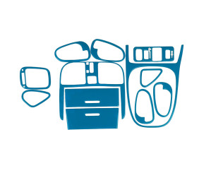 Накладки на панель 1999-2003 (синій колір) для Mitsubishi Carisma рр