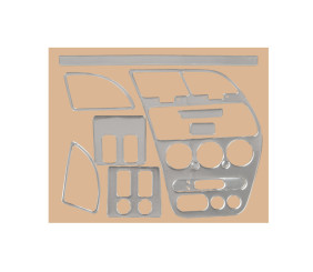 Накладки на панель 1997-2001 (алюміній) для Peugeot 306 рр