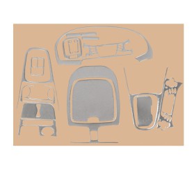 Накладки на панель 00-03 (алюміній) для Nissan Almera N16 2000-2006 рр