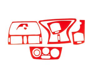 Накладки на панель (червоний колір) для Fiat Marea 1996-2007 рр