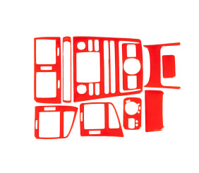 Накладки на панель 1999-2002 (червоний колір) для Seat Ibiza рр