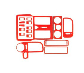 Накладки на панель 1999-2003 (червоний колір) для Volkswagen Polo рр