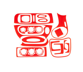 Накладки на панель 1999-2003 (червоний колір) для Renault Megane I рр