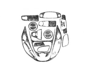 Накладки на панель Титан для Ford Courier 2014-2023 рр