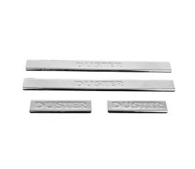 Накладки на пороги Carmos V2 (4 шт, нерж.) для Dacia Duster 2008-2018 рр