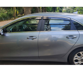 Вітровики з хромованим молдингом HB (4 шт., Niken) для Kia Ceed 2018- рр