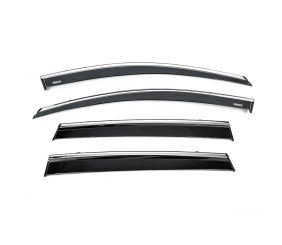 Вітровики з хромованим молдингом (4 шт, Niken) для Honda CRV 2017-2022 рр